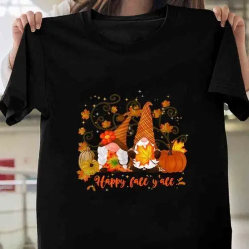 Pumpkin Spice Latte Leaves Cute Gnomes - Happy Fall Yall Gift T-Shirt