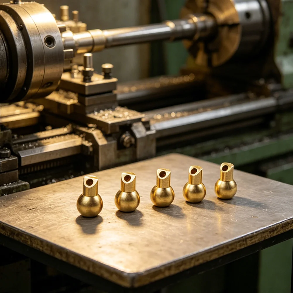 5pcs Through-hole Brass Ball Coolant Nozzle For CNC-Machine Tools Spherical Head For Turret Tool Holder Internal Cooling Parts