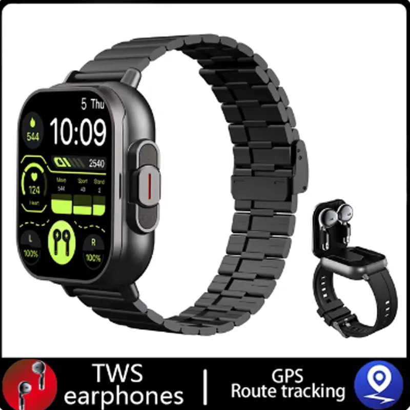 

2 In 1 Smart Watch With Earphone Bluetooth Call 2” Touchscreen Payment Function Heart Rate Monitor For Oukitel WP22 Huawei Enjoy