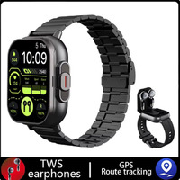 2-In-1 Smartwatch With Ear Buds For Oppo A5S AX5s Reno9  POCO F3 Men 2 Inch Make/Answer Call NFC Music Control Fitness Bracelet