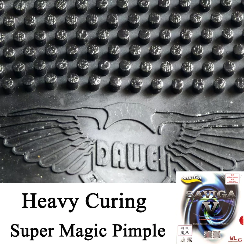 

Heavy-cured DAWEI SAVIGA V Table Tennis Rubber OX Long Pips Anti-Spin Medium Pips Super Magic Pimple Ping Pong Rubber Sinking