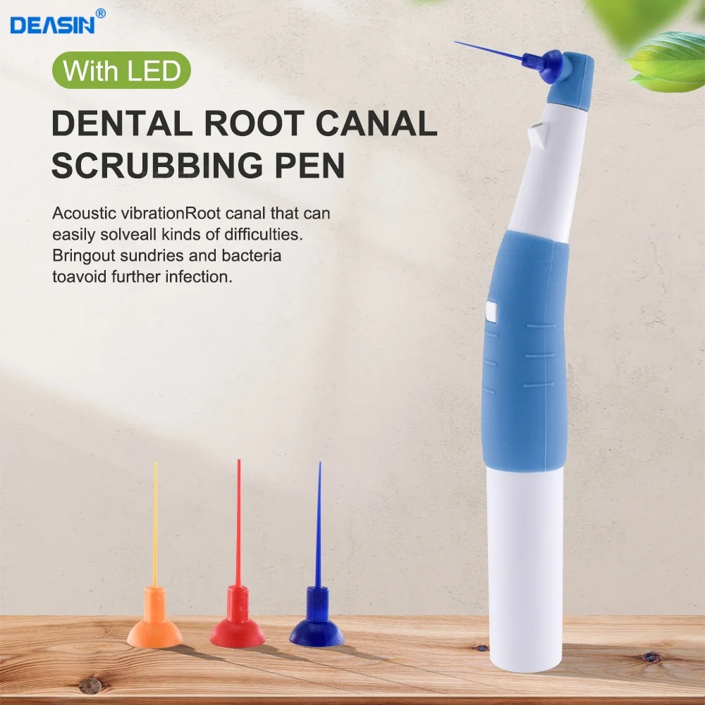 Wireless Dental LED Endo Activator Dentist Endo Ultrasonic Irrigator Root Canal Vibration Cleaning Dentistry Tool with 60Pcs Tip