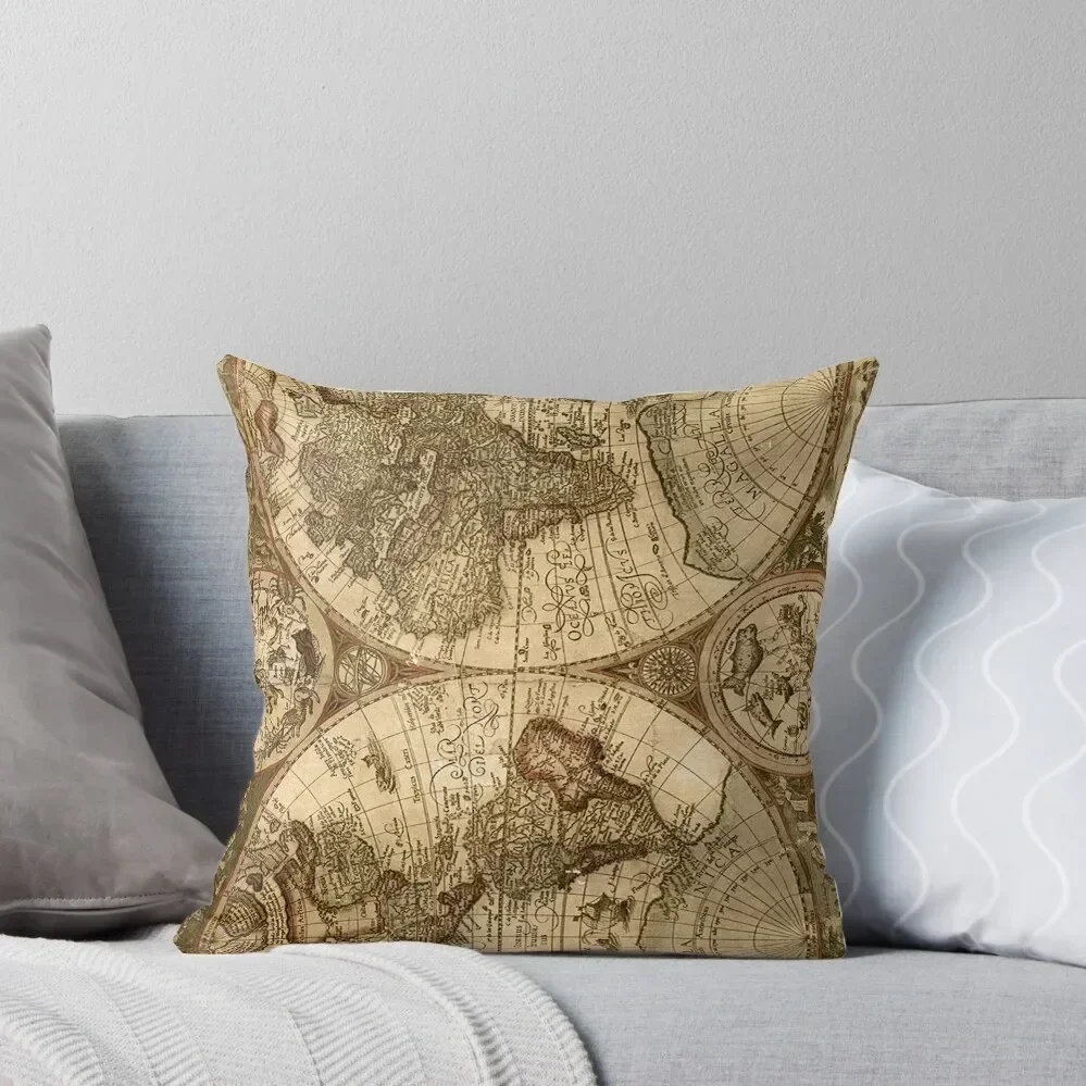 Ancient Map Throw Pillow covers for pillows Couch Cushions pillow