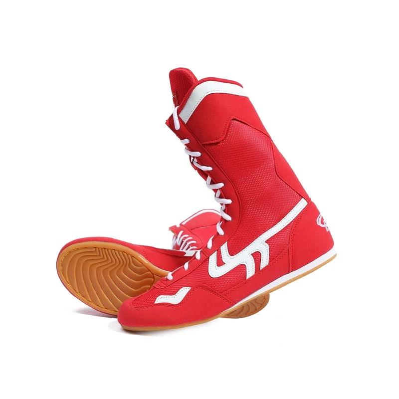 2024 wrestling shoes Boxing shoes Martial Arts Taekwondo Sanda training special high help boxing training shoes