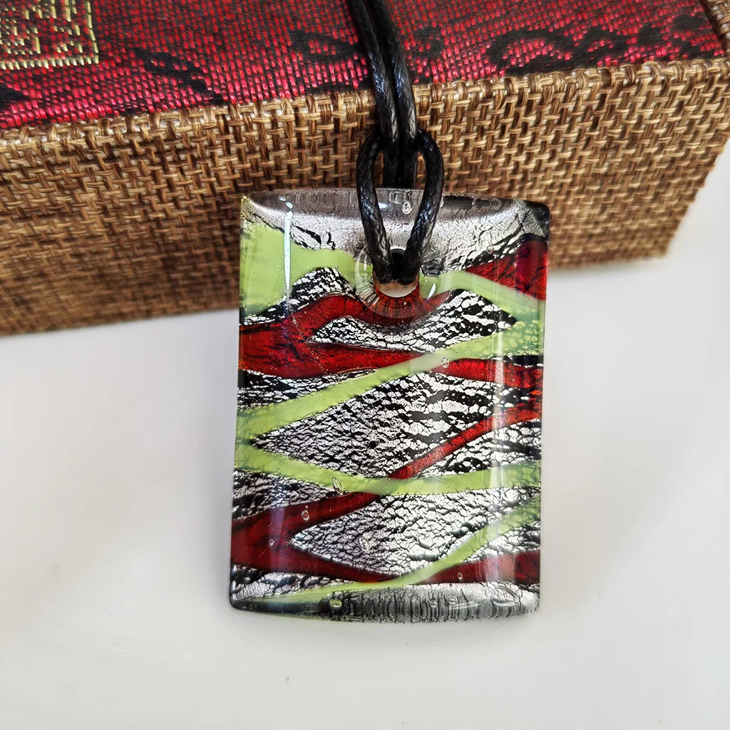 1 SZTUK Retro Niebieski Zielony Szklany Kryształ Muran Sands Wisiorek Naszyjnik Dla Kobiet Kwiatowy Kształt Lampwork Tanie Przedmioty Biżuteria Prezent