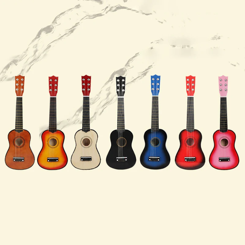 25 Inch Basswood Acoustic Guitar 6 Strings Guitarra With Pick Strings Mini Ukulele Accessories Musical Instrument Gifts