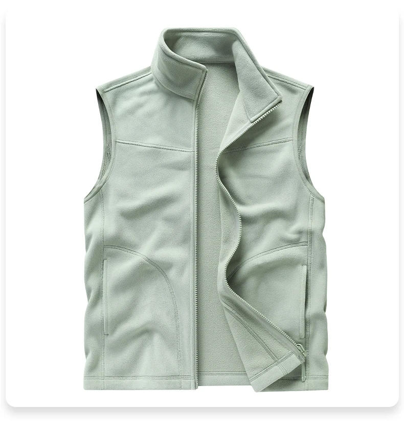 EUMERGX Unisex Thermofleece Gefütterte Weste Leichte Ärmellose Jacke Winter-Layering für Outdoor-Wanderungen Camping Täglichen Gebrauch – Detail 22