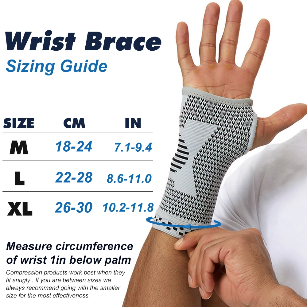 1PCS Wrist Compression Sleeve for Women & Men - Non-Slip Support for Joint Pain, Muscle Recovery, Arthritis, and Injury Relief