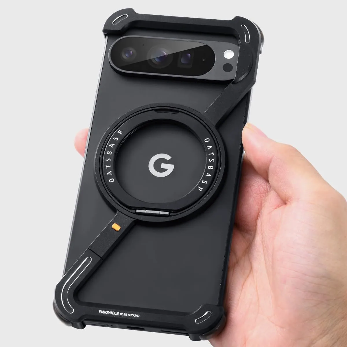 

MagSafe metal phone case for Google Pixel 9 Pro Pixel 9 Pro XL metal hollow magnetic rotating bracket phone protective case