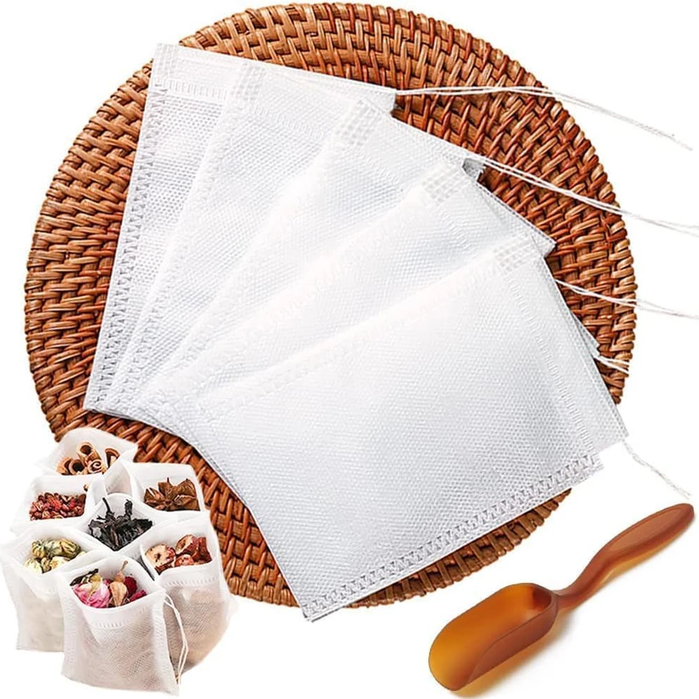 Wholesale 2000-15000Pcs 5x7cm Disposable Tea Bag 6x8cm Scented Teabags String Heal Seal Filter Paper for Herb Loose Tea Kitchen