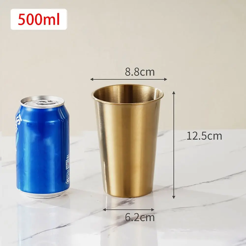 1Pcs Travel Camping Outdoor Stainless Steel Cup Coffee Tea Wine 304 Stainless Steel Whisky Beer Cups 260-500ml Gold Silver