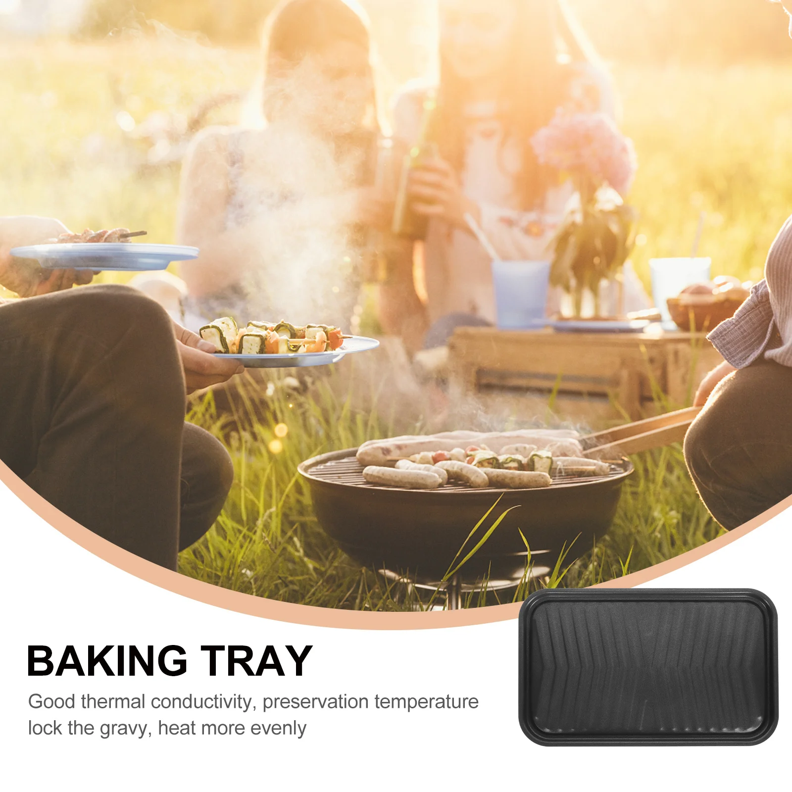 

1Pcs Non-Stick Grill Pan Multifunctional Iron Bbq Plate Portable Barbecue Tray for Stove Induction Gas Outdoor Cooking Fish