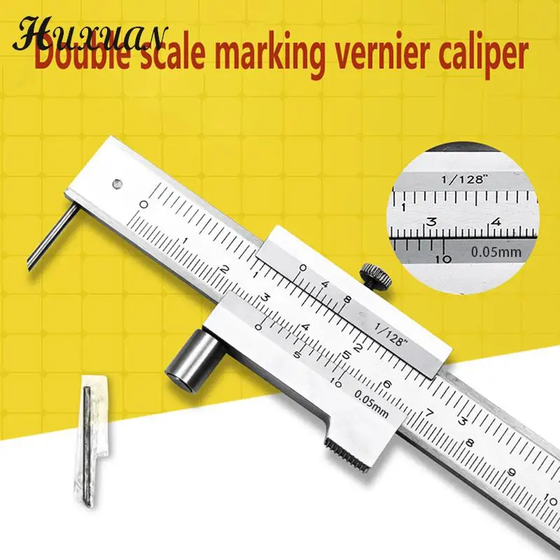 0-200mm Marking Vernier Caliper Scriber Gauging Ruler Measuring Instrument Tool