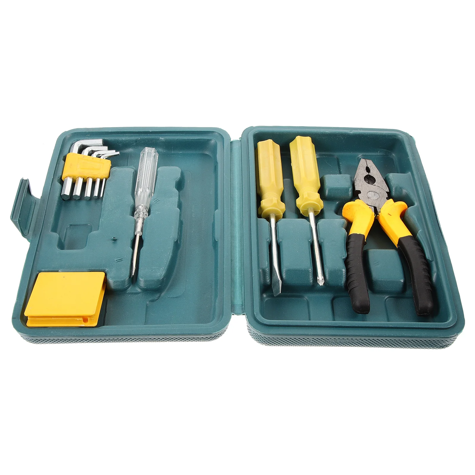 11 قطعة مفك معدني مجموعة أدوات إصلاح السيارات السيارات الدقة إصلاح عرافة وجع المنشار كماشة شريط القياس اختبار قلم رصاص المطاط