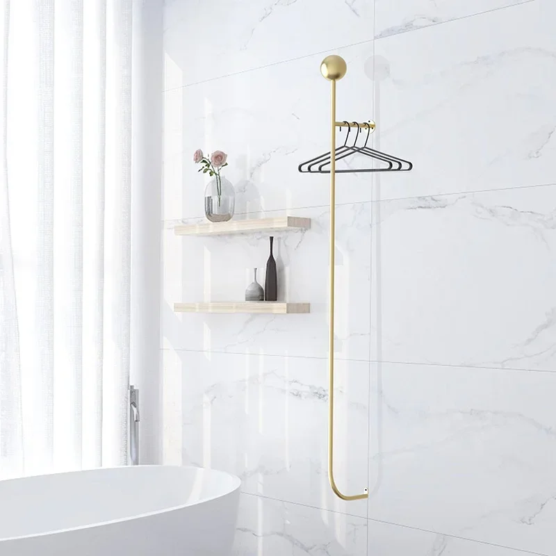 Men Metal Black Coat Racks Wall Iron Mounted Entryway Nordic Modern Bedroom Clothes Rack Simple Garment Perchero Decorative