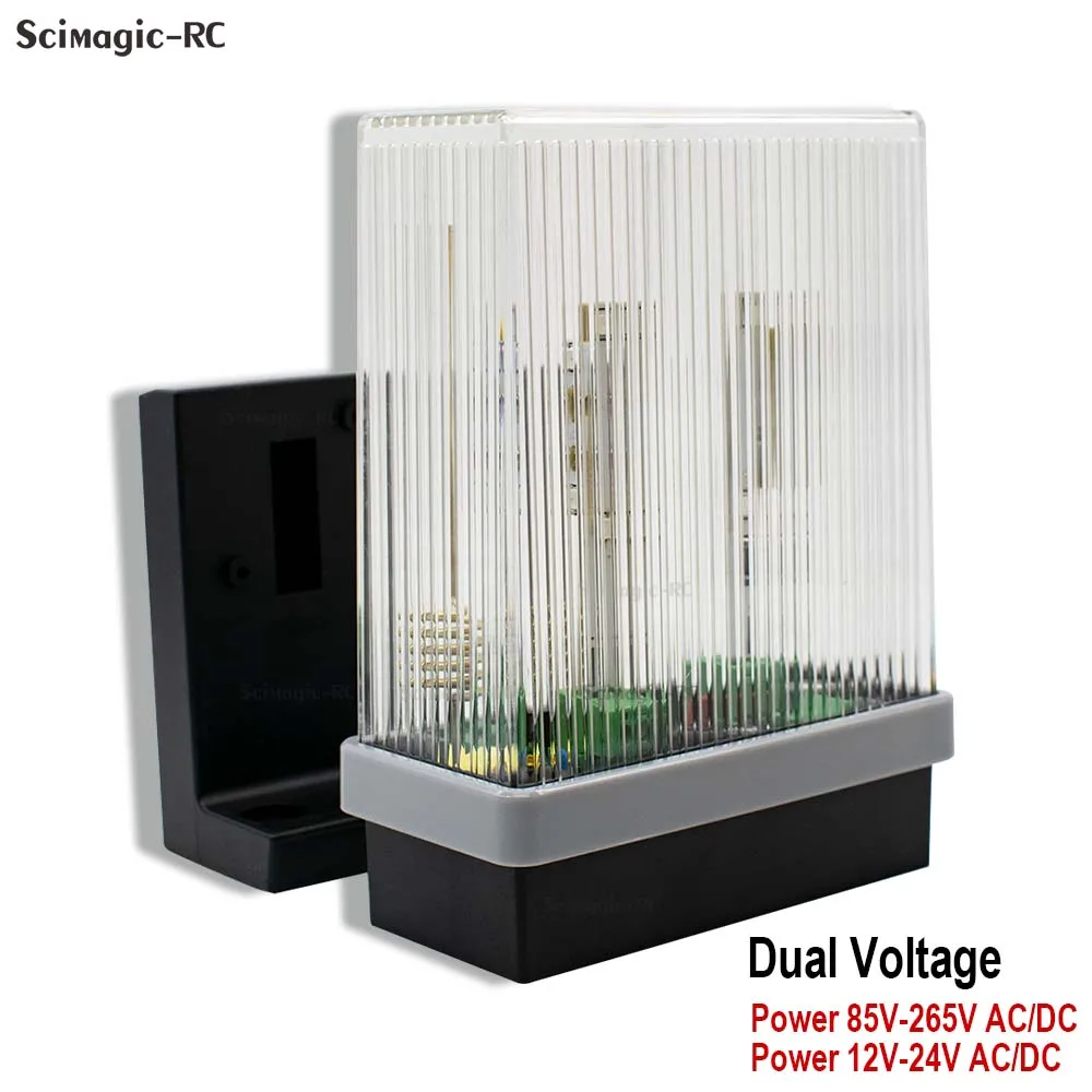 AC/DC 24V 230V 220V 12V-265V LED Flash Alarm Lamp for Swing Sliding Gate Opener Barrier Gate - Outdoor Security Light