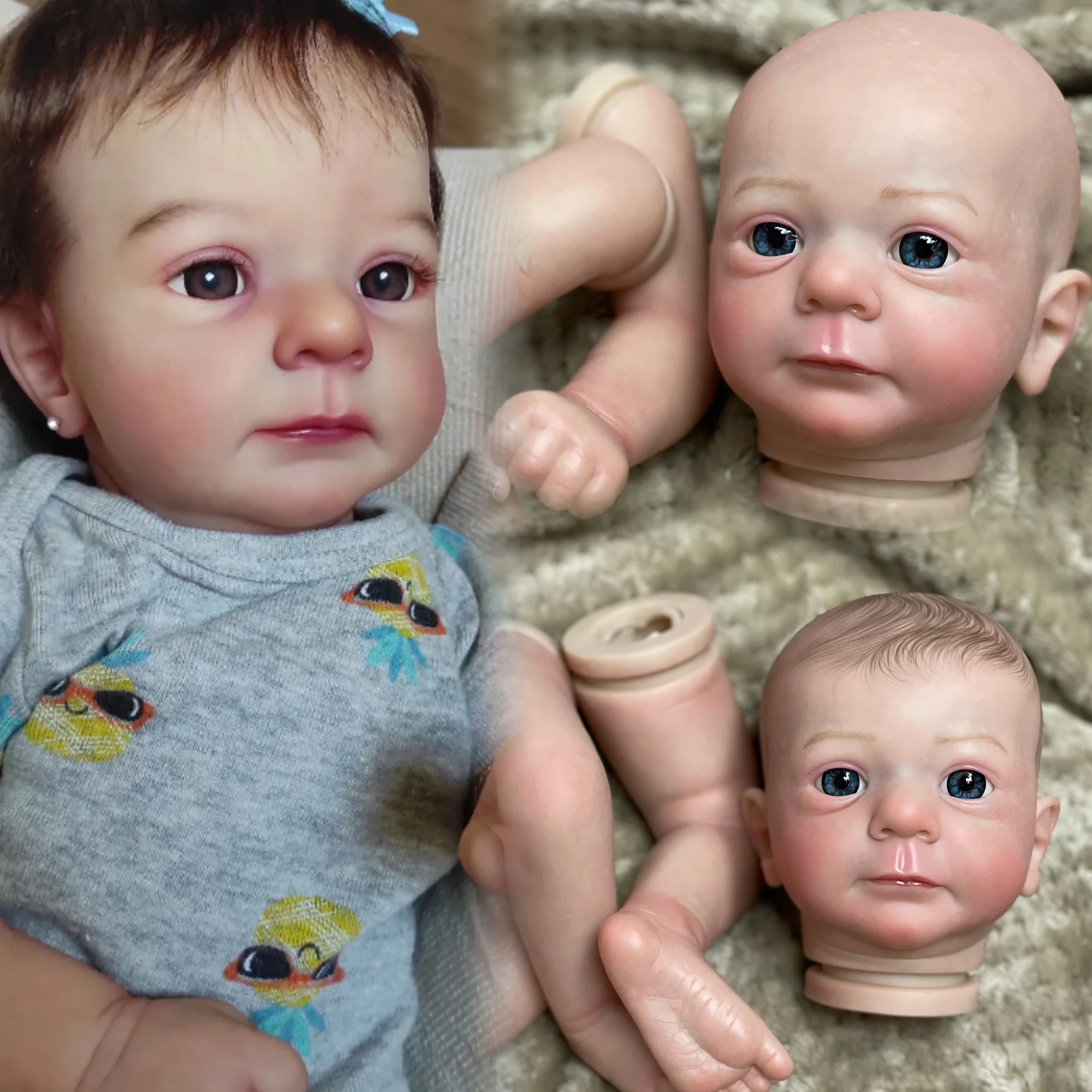 20Inch Felicia Reborn Baby Doll Kits Painted DIY Soft Vinyl Doll Kits Newborn Baby Doll Parts Bebe Reborn Kits Sin Pintar