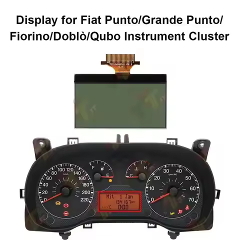 Dashboard LCD Display for Fiat Punto Grande Punto Fiorino Doblo Qubo Instrument Cluster