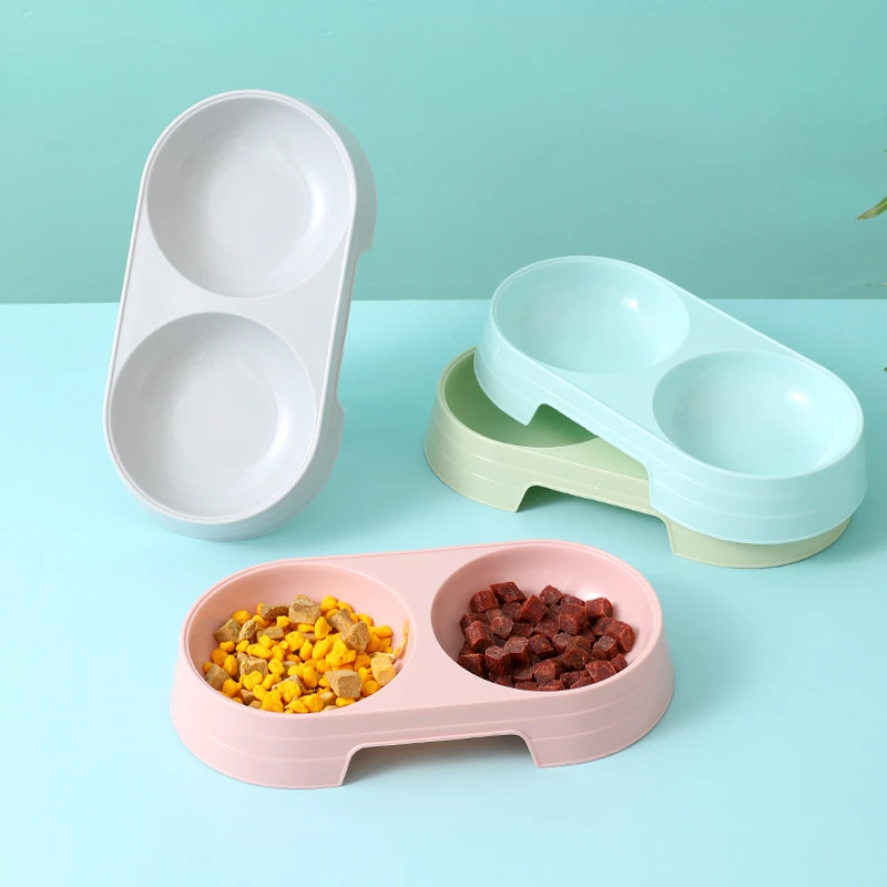 สัตว์เลี้ยงชามอาหาร Feeder สัตว์เลี้ยงดื่มจาน Feeder สุนัขคู่ Cat Puppy Feeding Supplies สุนัขขนาดเล็กอุปกรณ์เสริม