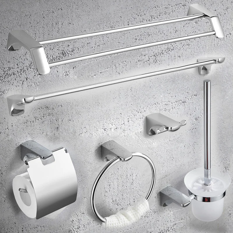 

Набор аксессуаров для ванной комнаты из высококачественной нержавеющей стали, крючок для халата, держатель для бумаги, вешалка для полотенец, кольцо для полотенца, наборы для ванной комнаты, хромированный 13700
