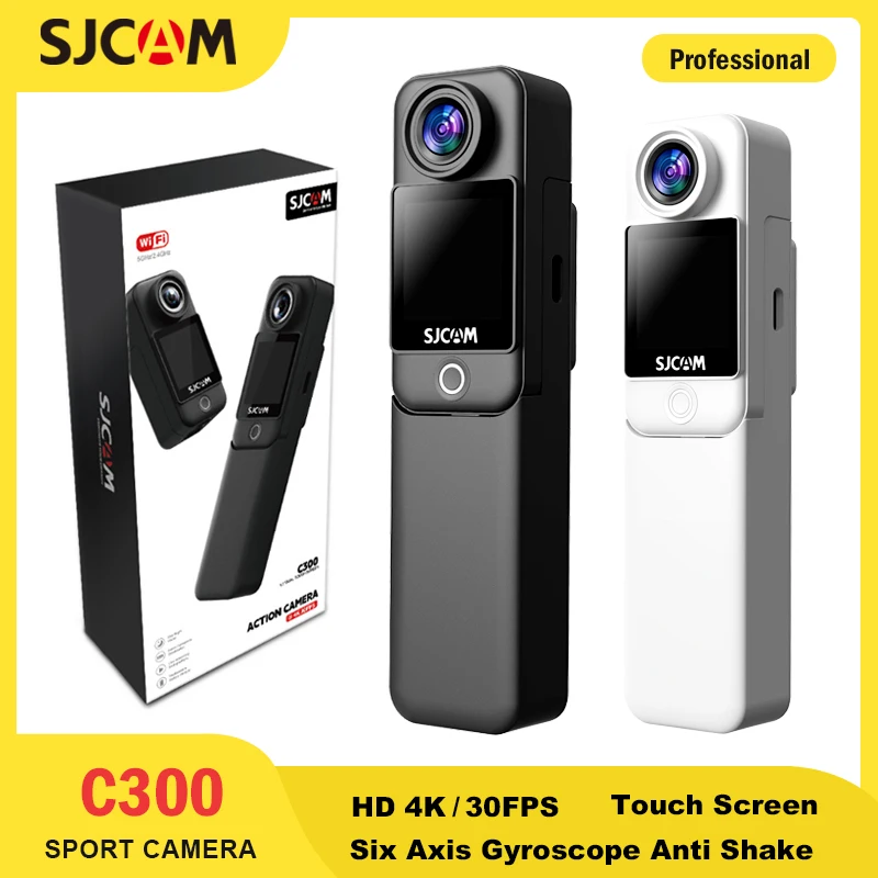 SJCAM C300 Pocket Action Camera 4K FHD With Long Battery Life Video 30M Waterproof 5G WiFi Camera Sport Action Cam