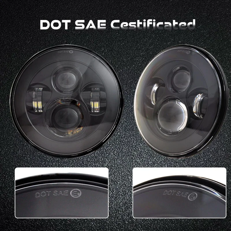 7 Inch Round LED Headlights 4 Inch Fog Lights Turn Signal Lamp For 2007-2018  Jeep Wrangler JK ComboTurn Signal Lights