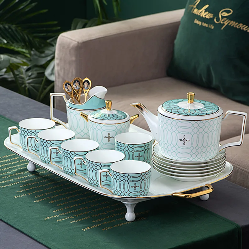 

HYS afternoon tea set - bone china teapot and coffee cup set for home use