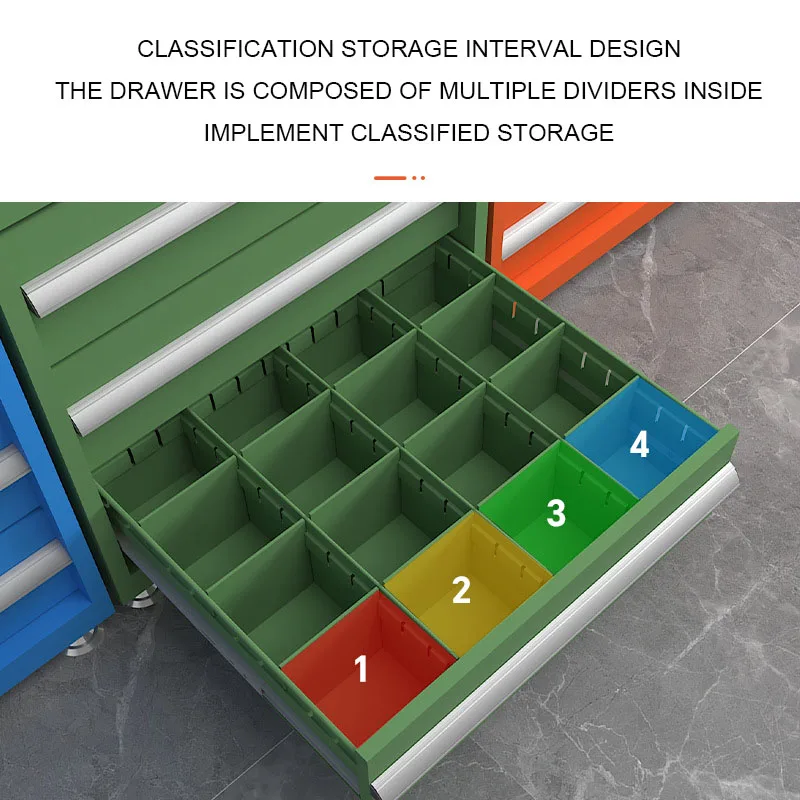 Drawer Tool Cabinet Multi-layer Auto Repair Tool Cart Industrial Grade Thickened Multifunctional Eight Pump Floor Tool Cabinet