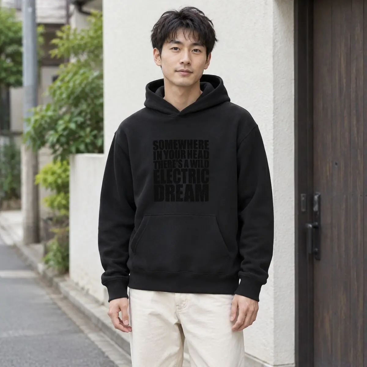 Somewhere In Your Head Theres A Wild Electric Dream Autumn and winter new men's and women's hooded sweatshirts