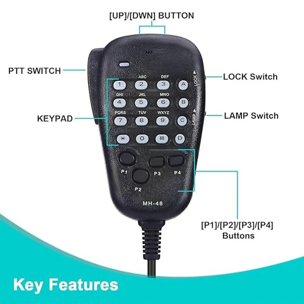 ل FT-891 8 دبوس ميكروفون MH-31A8J راديو الهواة استخدام جهاز نقل الصوت واضح كابل مقاوم للتآكل