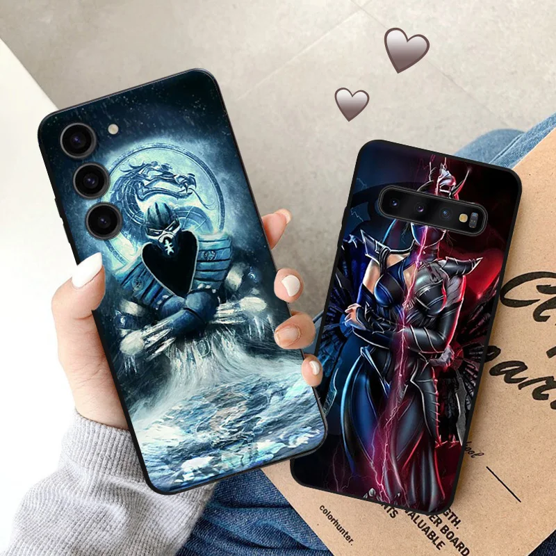 Game Mortal Kombat Silicone Black Phone Cases for Samsung Galaxy S23 Ultra 5G S22 S21 S20 FE Plus Note 20 10 9 8 S10 Lite Cover