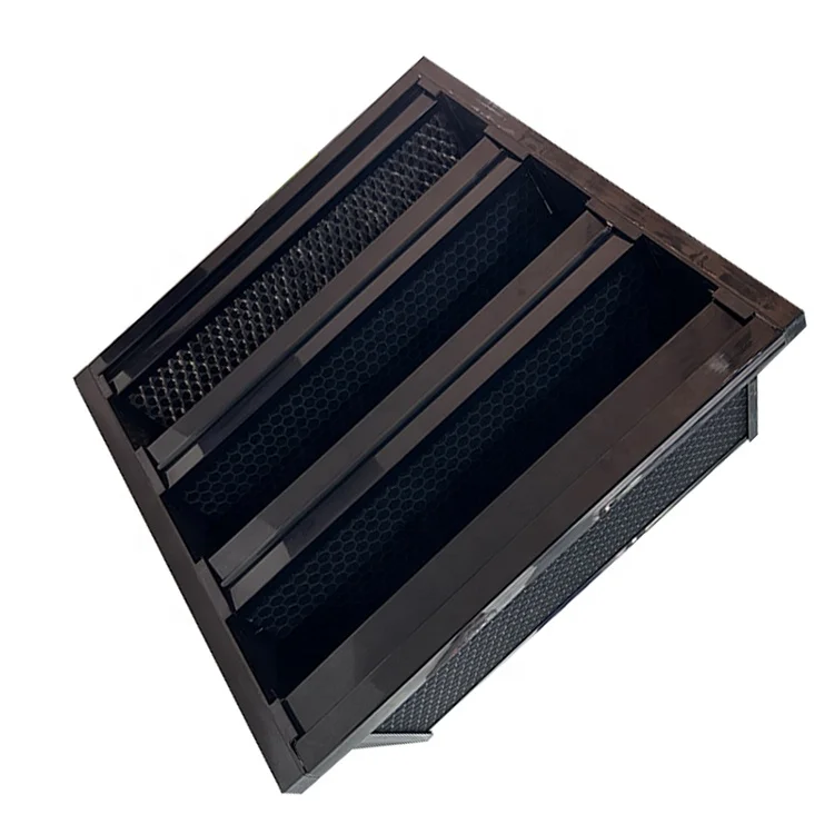 Factory Price 3V/4V/5V Plastic Frame Industrial Smoke Filter V Shape Activated Carbon air Filter