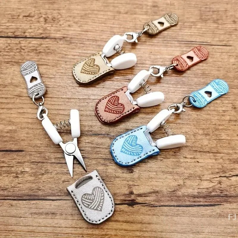 Straight Tip Metal Scissors for Sewing and Embroidery, 1 Piece Miniature Set with Case for Crafting