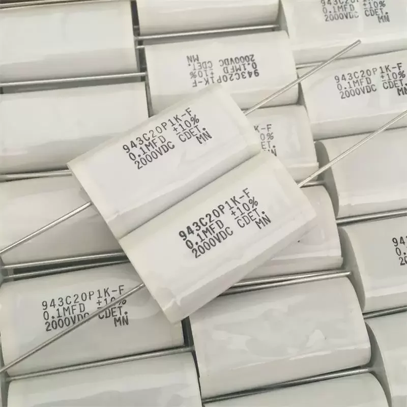 

10-100 шт. CDE 943C20P1K-F 0,1 мкФ2000 В ультразвуковой неиндуктивный тонкопленочный конденсатор высокого напряжения из США