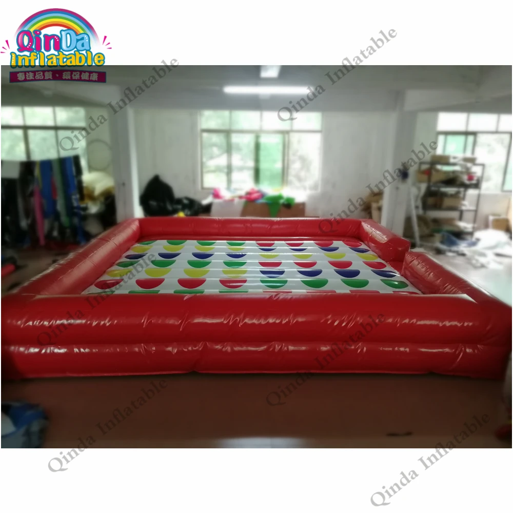 5X5m grappig opblaasbaar Twister spel opblaasbaar Twister matras voor kinderen en volwassenen
