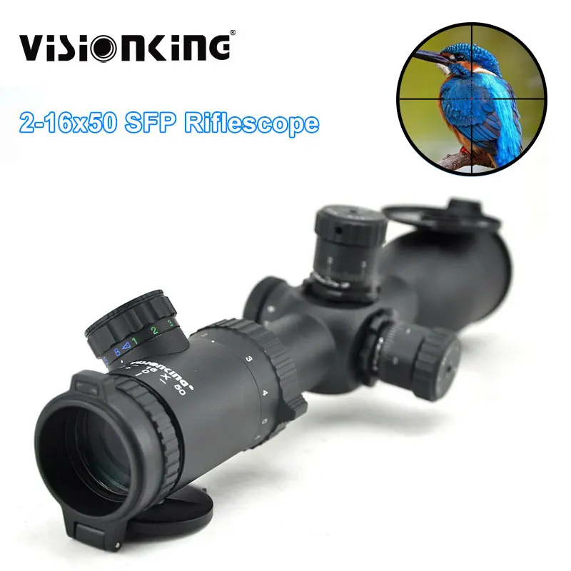 Visionking Large View 2-16x50 SFP Hunting Riflescope Side Focus Illuminated Mil-dot Scope Tactical Sniper 8x Zoom Optical Sight