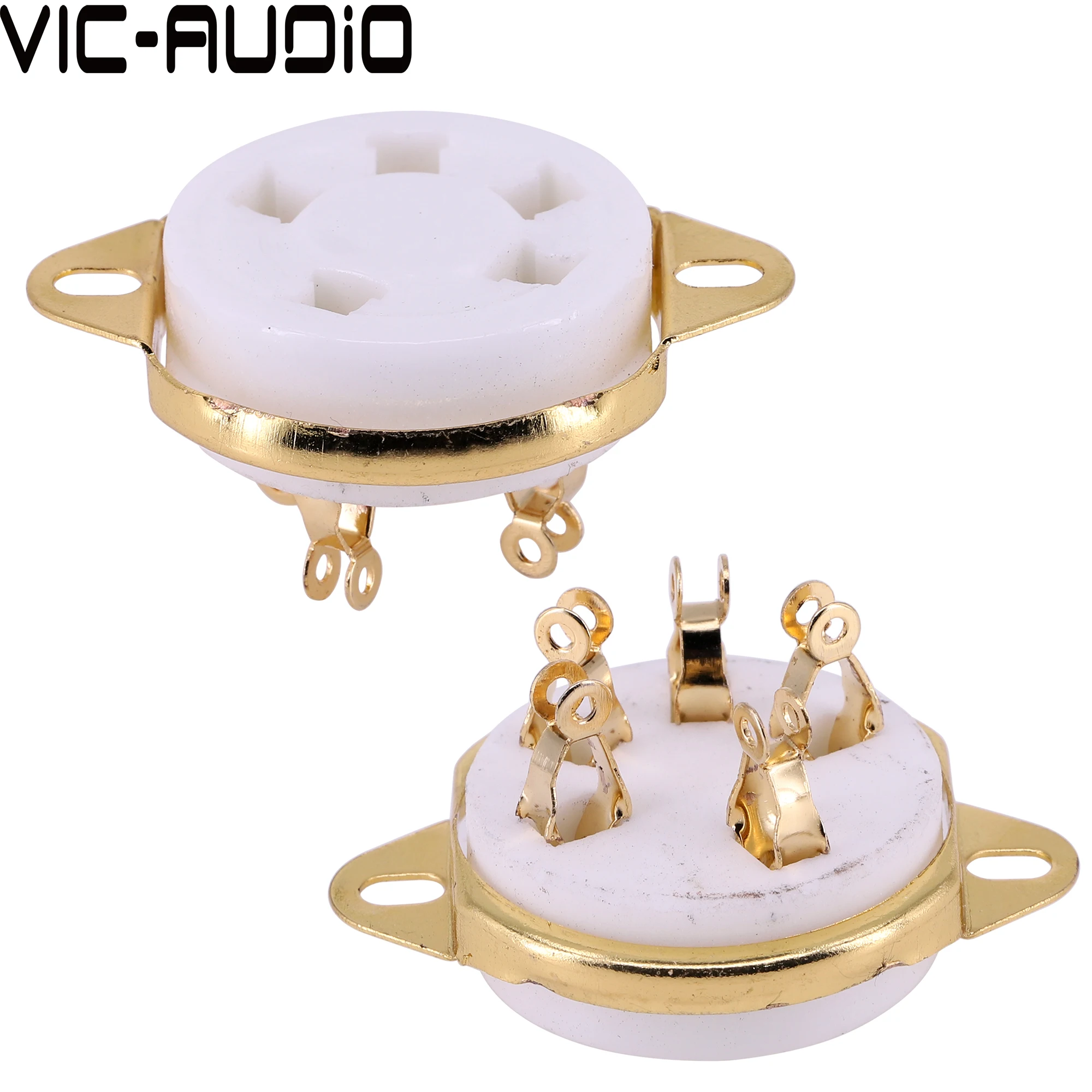 1PC U5A 5PIN Tube Socket Ceramic GZC5-2 Valve Tube Base Chassis Mount For FD422 WE272A FU-7 807 Vacuum Tube AMP Vintage Audio