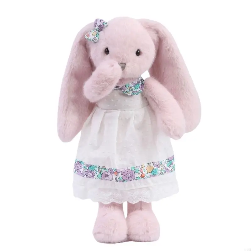

Stuffed Rabbit Toy Cartoon Rabbit Figure Soft Toy Room Emotion Appease for Toddlers Girls Office Ornaments L8RB