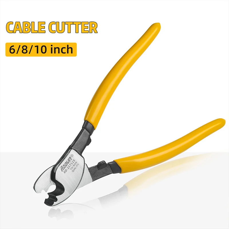 BAIHU 6/8/10 Zoll isolierter Kabelschneider Elektriker Professionelle Zange Stoßdämpfer Abisolierzange Kabel Schere Handwerkzeuge – Detail 2