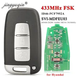 jingyuqin 433Mhz Car Remote Smart Key for HYUNDAI Tucson IX35 Accent Veloster Sonata Solaris SantaFe Verna I45 I30 SVI-MDFEU03