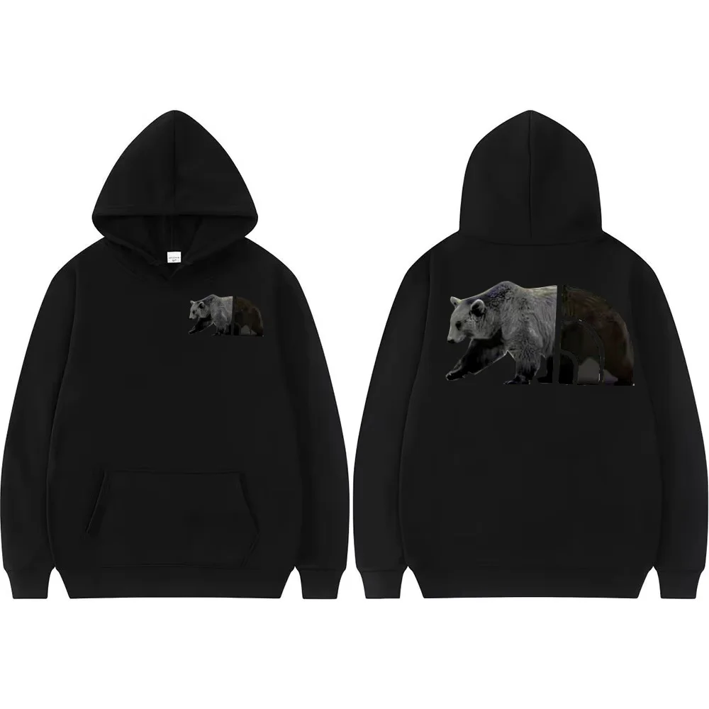 الرجال هوديس الخريف طويلة الأكمام قمصان سويت شيرت بقلنسوة الشارع الشهير فضفاض البلوز عادية أبيض وأسود الشارع مقنعين القمم شعبية