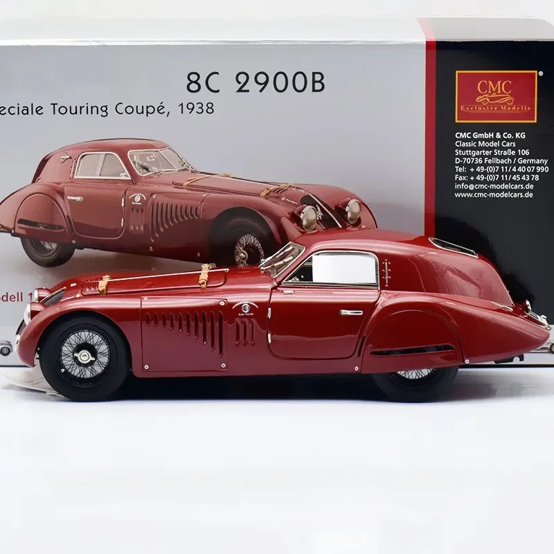 CMC 1:18 Alfa 8C 2900B 1938 Alloy Fully Open Simulation Limited Edition Alloy Metal Static Car Model Toy Gift