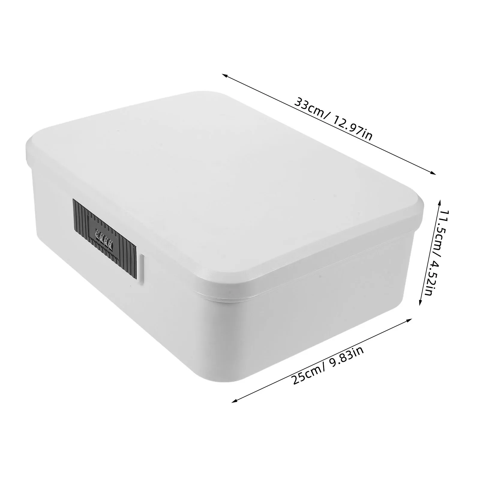 16L Lockable Storage Container Password Lock Box For Money Jewelry Documents Secure Abs Locking Bin Home Office Travel