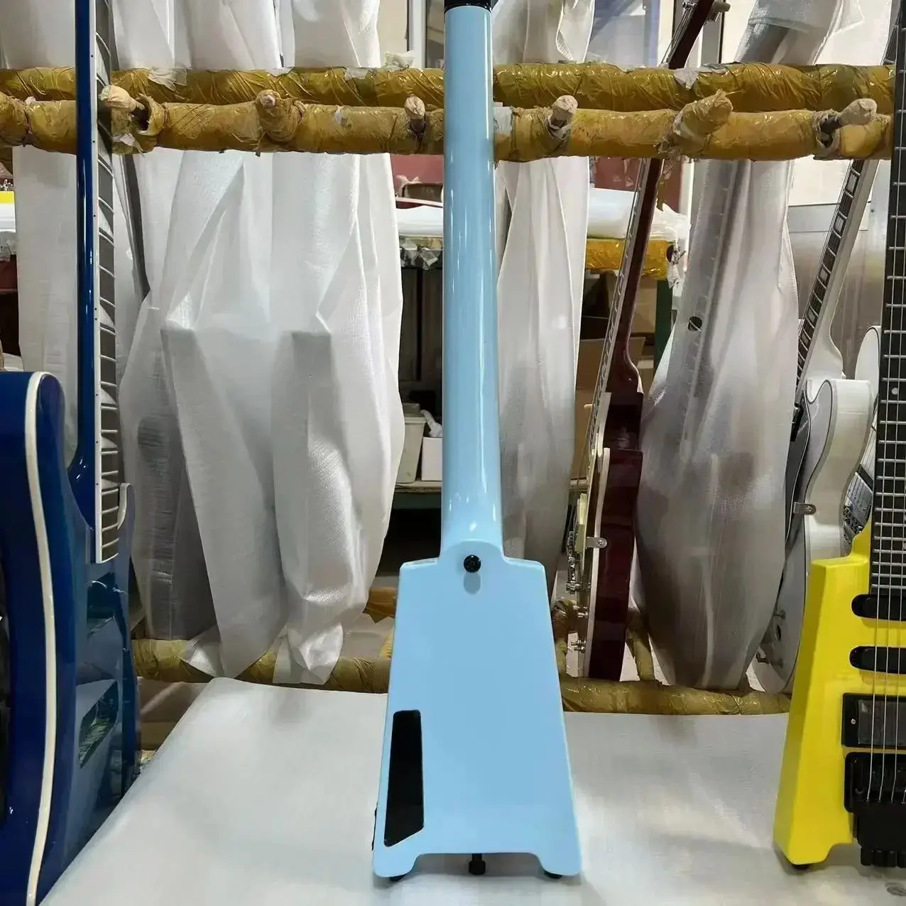 Steinberger, Headless  Guitar, Floyed Rose Bridge, Blue Color,  Body, 6 String Guitarra,