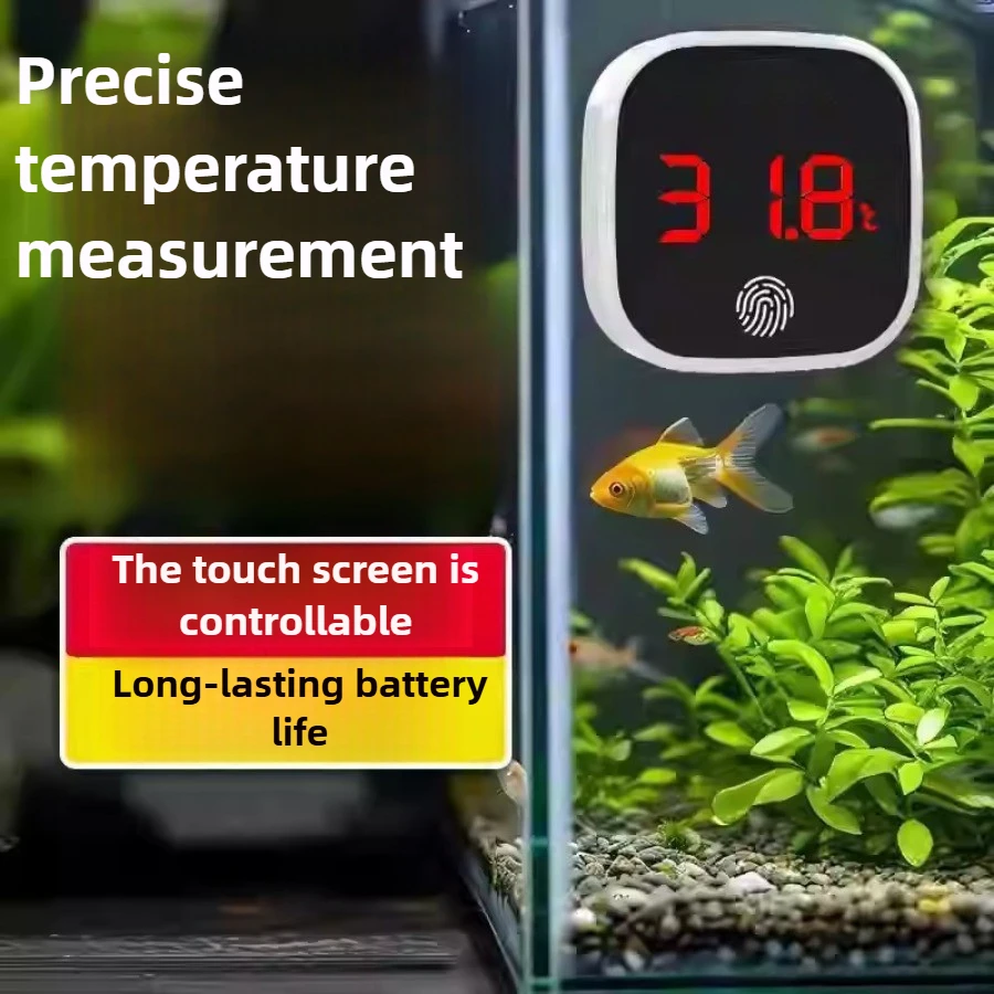 Digital Aquarium Thermometer Touch Screen Fish Tank Thermometer Electronic Measurement Fish Tank Temp Meter Aquarium Accessories