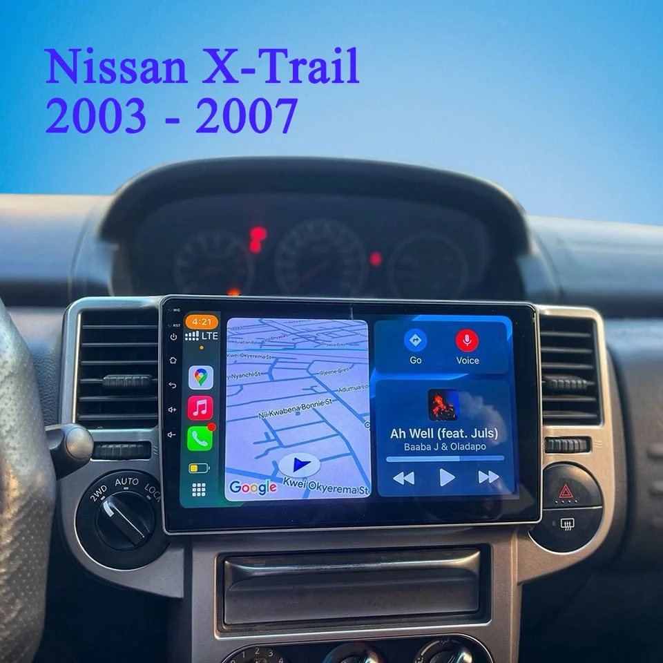 Android 14 8G+128G For Nissan X-Trail 2003 2004 2005 2006 2007 Car Radio FM AM Video Audio A/V DVD Cassette GPS Navi Head Unit