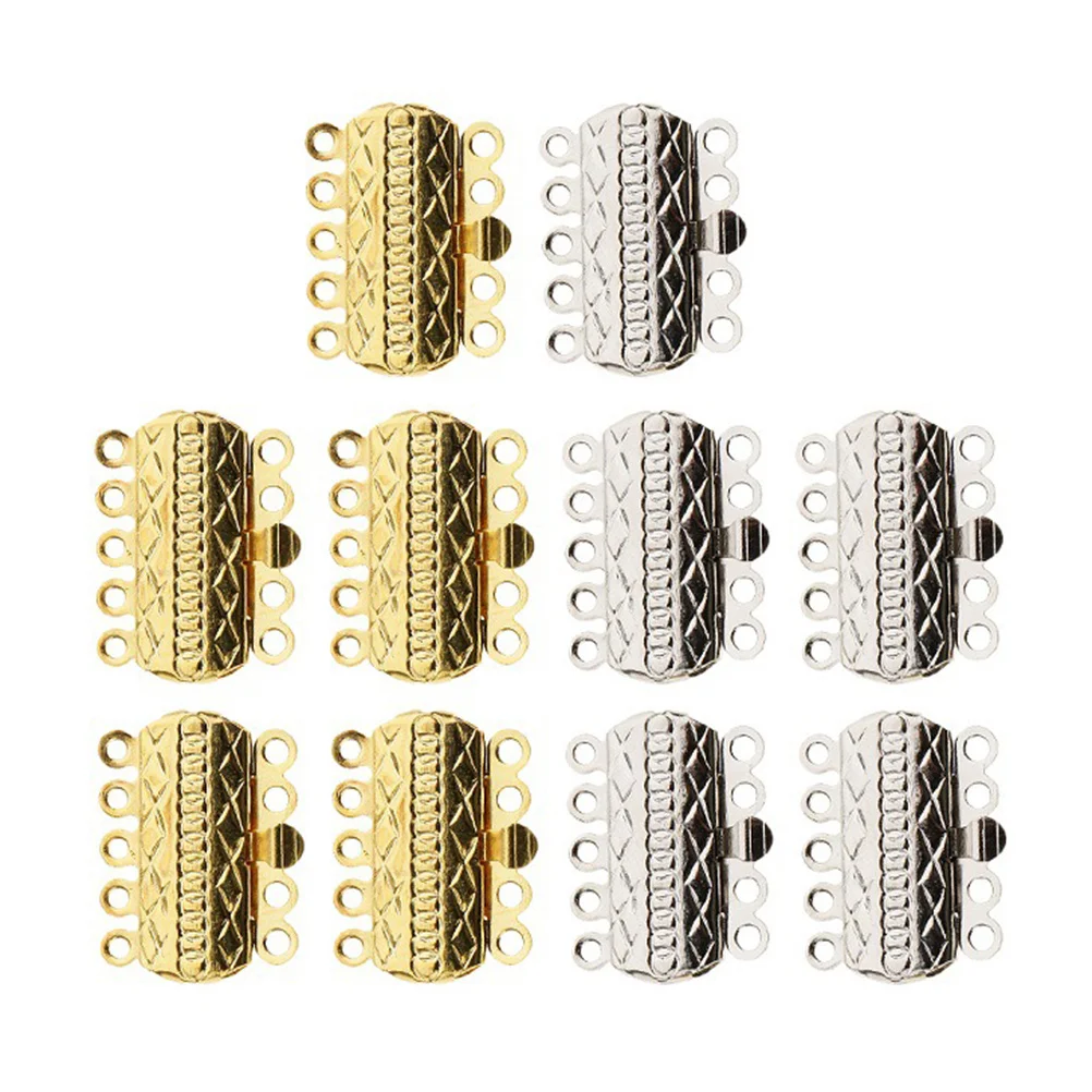 

20Pcs Jewelry Cord Connectors Bracelet Clasp Release Buckle Easy Install Lightweight for DIY Necklace Anklet Craft Making