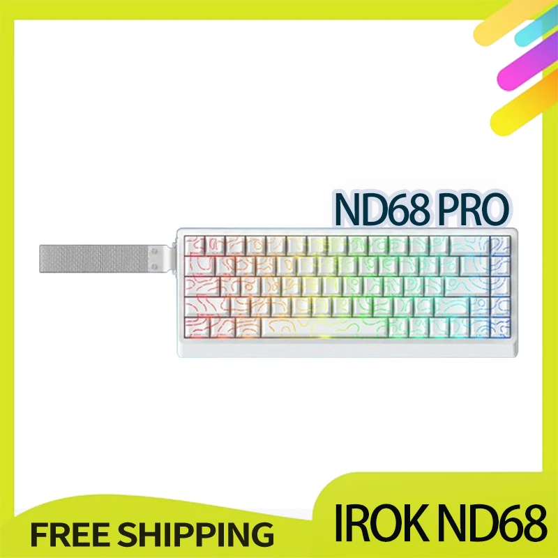 Irok Nd68 Pro /Nd 63 Max لوحة مفاتيح مغناطيسية 8k 0.001mm Rt طوقا قابل للتبديل السريع مريح مع مستشعر القاعة Argb لنظام التشغيل Mac/Win