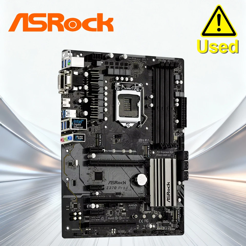 ASRock Z370 Pro4 Desktop Motherboard With Intel Z370 Z370M DDR4