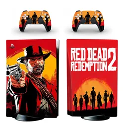 Red Dead Redemption 2 PS5 Disc Skin Sticker Decal Cover for Console and 2 Controllers PS5 Disk Skin Sticker Vinyl